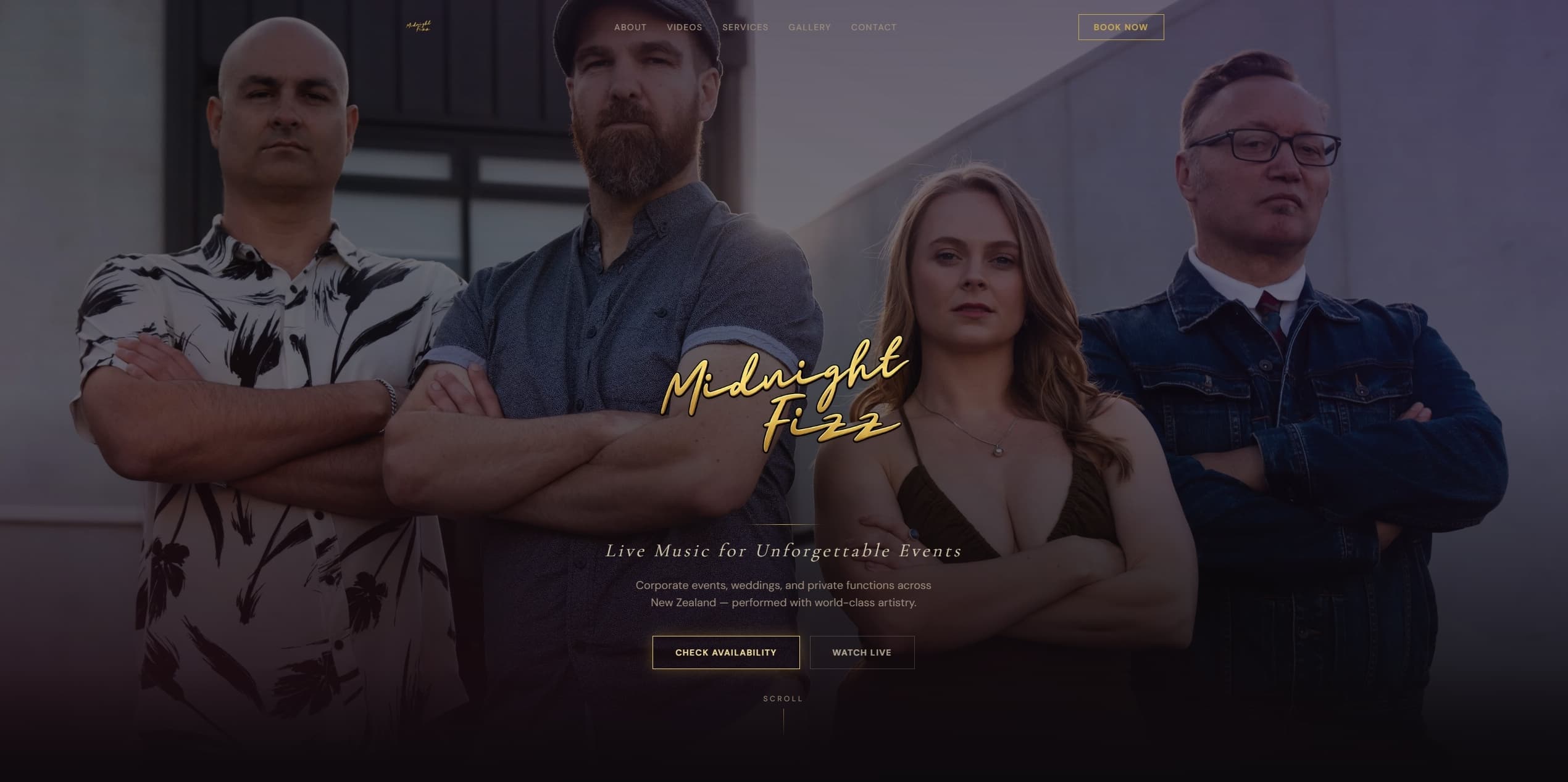 Midnight Fizz — website screenshot